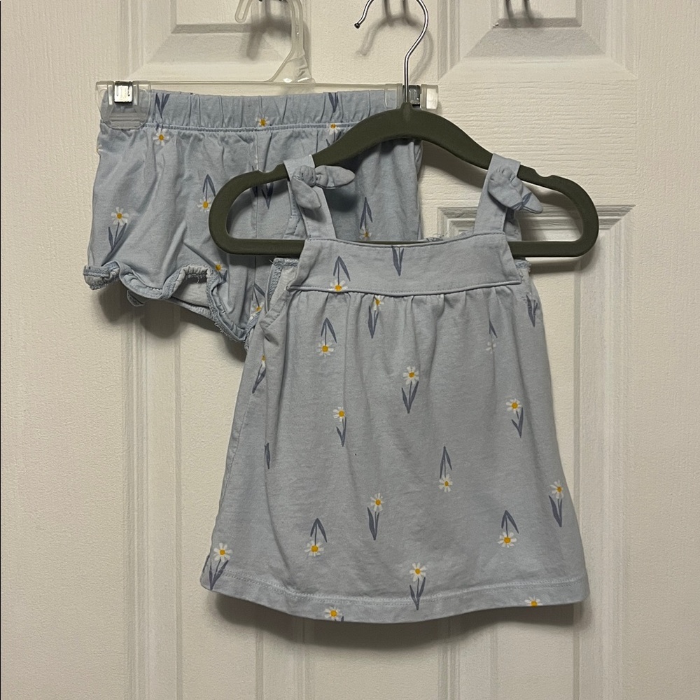 Blue Floral Two Piece Set